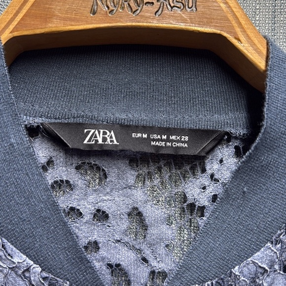 🚩 Zara Lace Women's bomber Jacket size medium - Picture 5 of 7